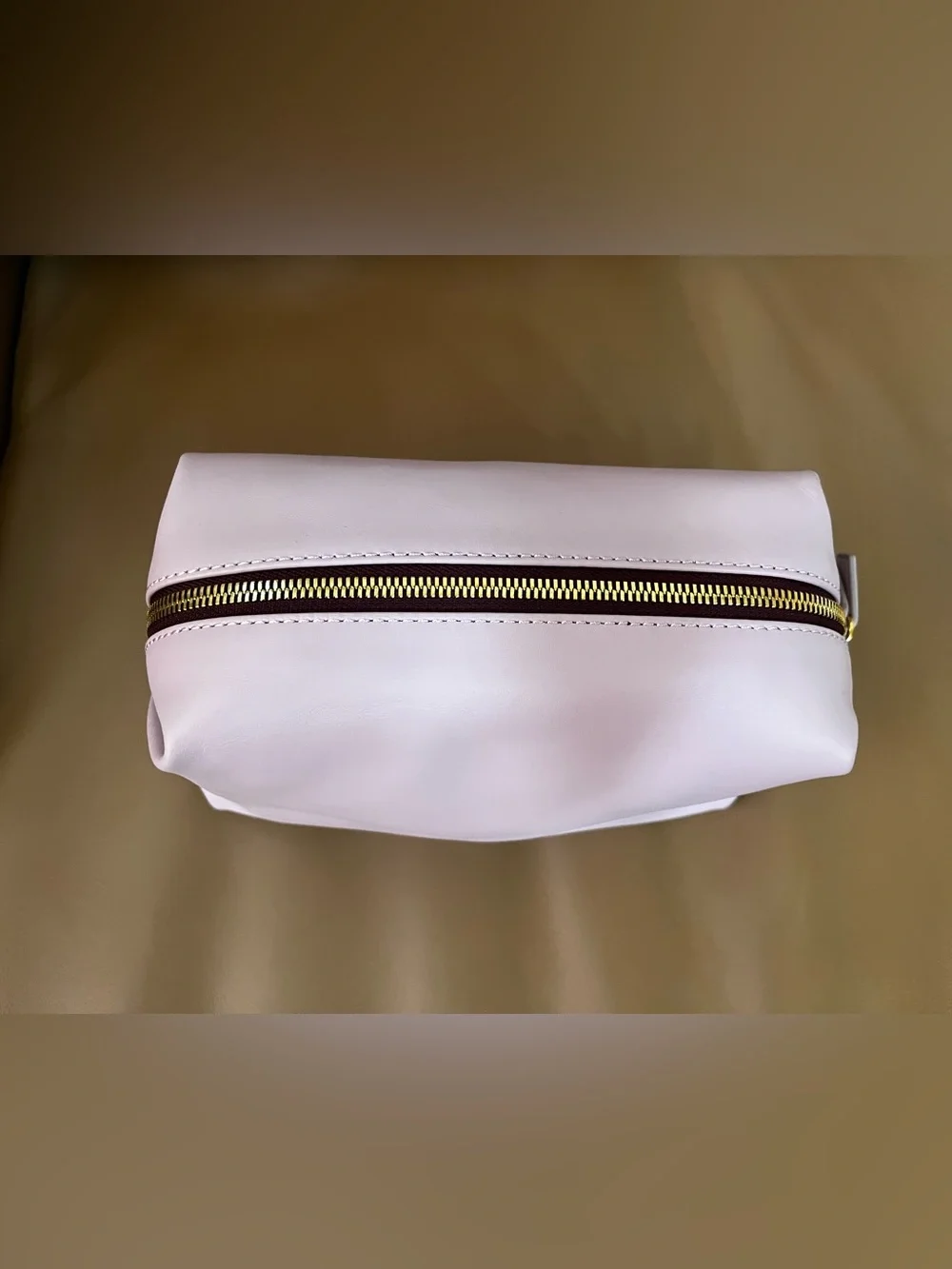 J Crew Harper Large Leather Dopp Kit Smky Wisteria